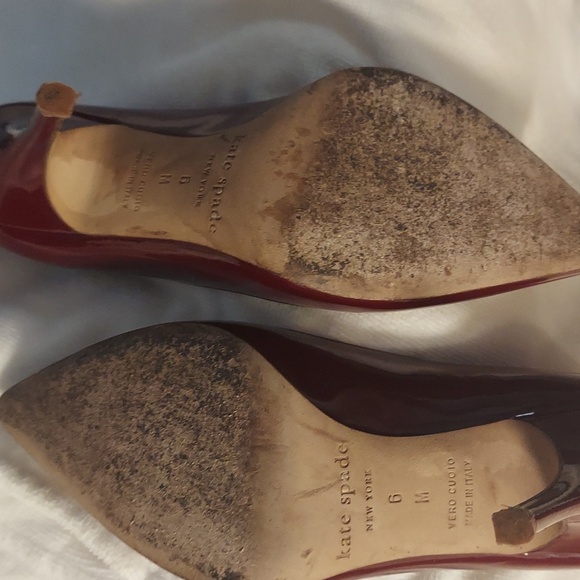 Kate Spade New York patent leather pumps burgundy color - Picture 9 of 9